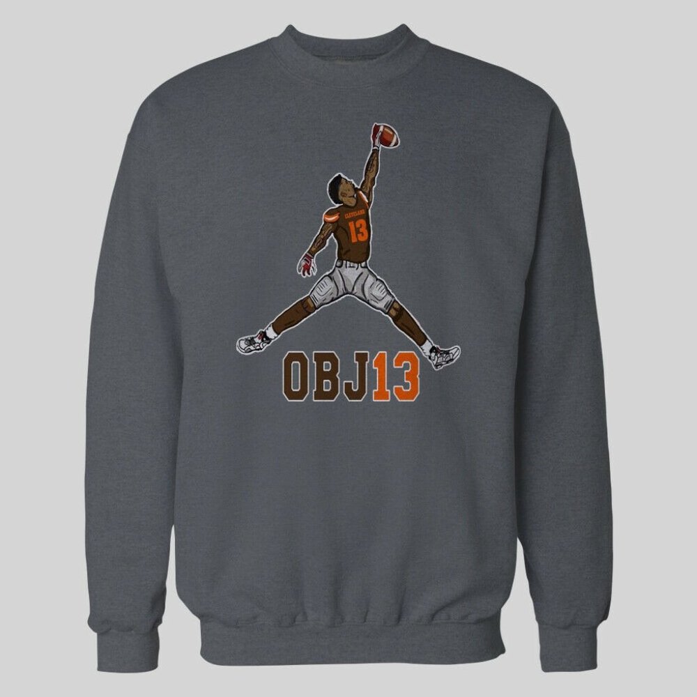 ODELL OBJ JR CLEVELAND JUMP MAN PARODY SWEATER